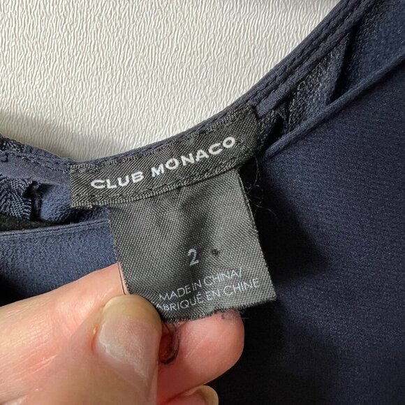 Club Monaco silk color‎ block dress women’s size 2 - Picture 6 of 12